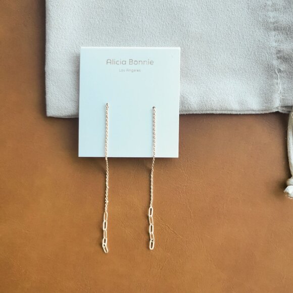 Alicia Bonnie Lydia Gold Thread Earrings Trendy Jewelry - Picture 1 of 3